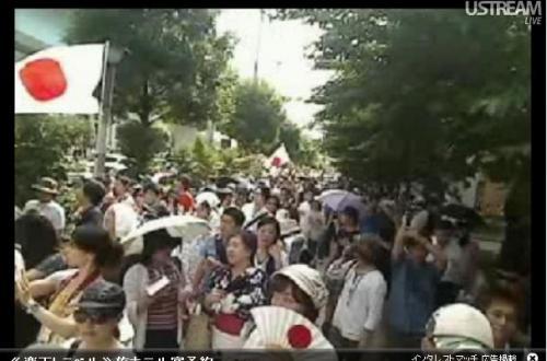 フジテレビ周辺で韓国ごり押しに抗議するデモ