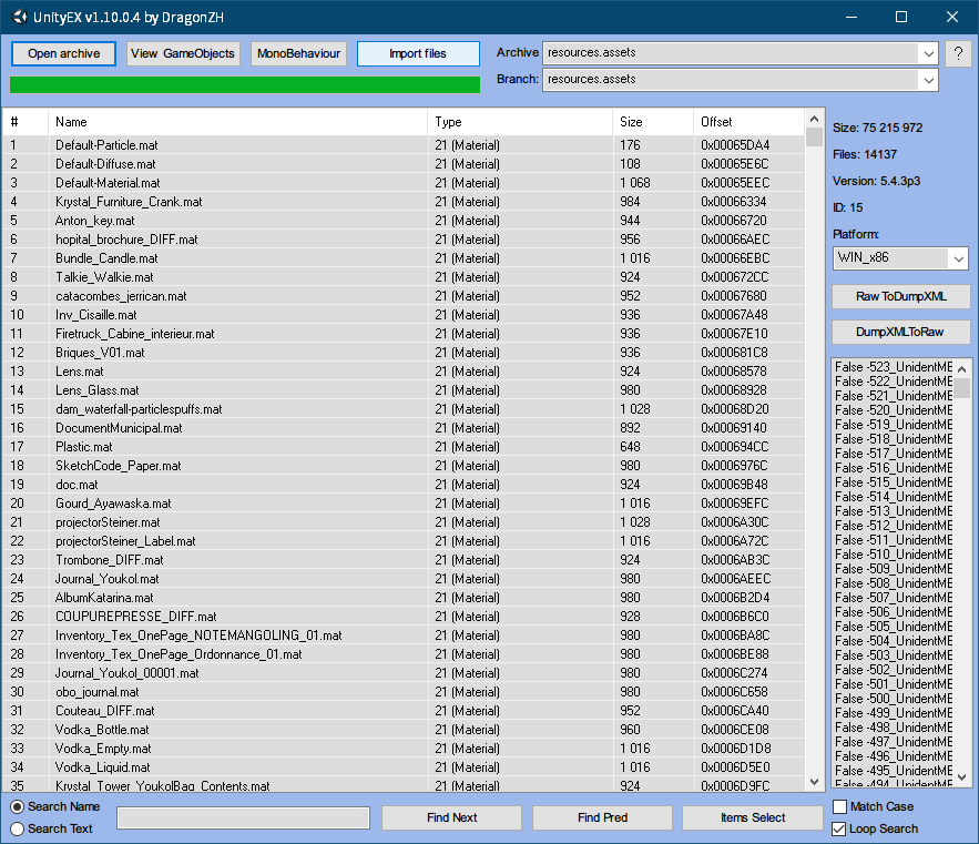 PC ゲーム Syberia 3 で日本語を表示する方法、Steam コミュニティガイド Syberia 3 非公式日本語化ファイル公開、GOG 版 Syberia 3 へ非公式日本語化ファイルをインポートする方法、Steam 版 Syberia3\Syberia3_Data フォルダにある resources.assets ファイルから、UnityEX でエクスポートした日本語フォントファイル（.dds）と日本語テキストファイル（.xml）を含む Unity_Assets_Files フォルダを、GOG 版 Syberia3\Syberia3_Data フォルダに配置、UnityEX で GOG 版 Syberia3\Syberia3_Data フォルダにある resources.assets ファイルを開き、Import files ボタンをクリックして Unity_Assets_Files フォルダにあるフォント・テキストファイルをインポート