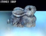 ラブラドライト ウサギ彫り物No3