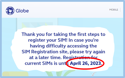 SIM Reg Start 3