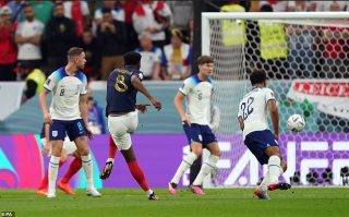England 0 - [1] France - Aurélien Tchouaméni goal