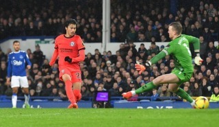 Everton 0 - [1] Brighton - Kaoru Mitoma goal