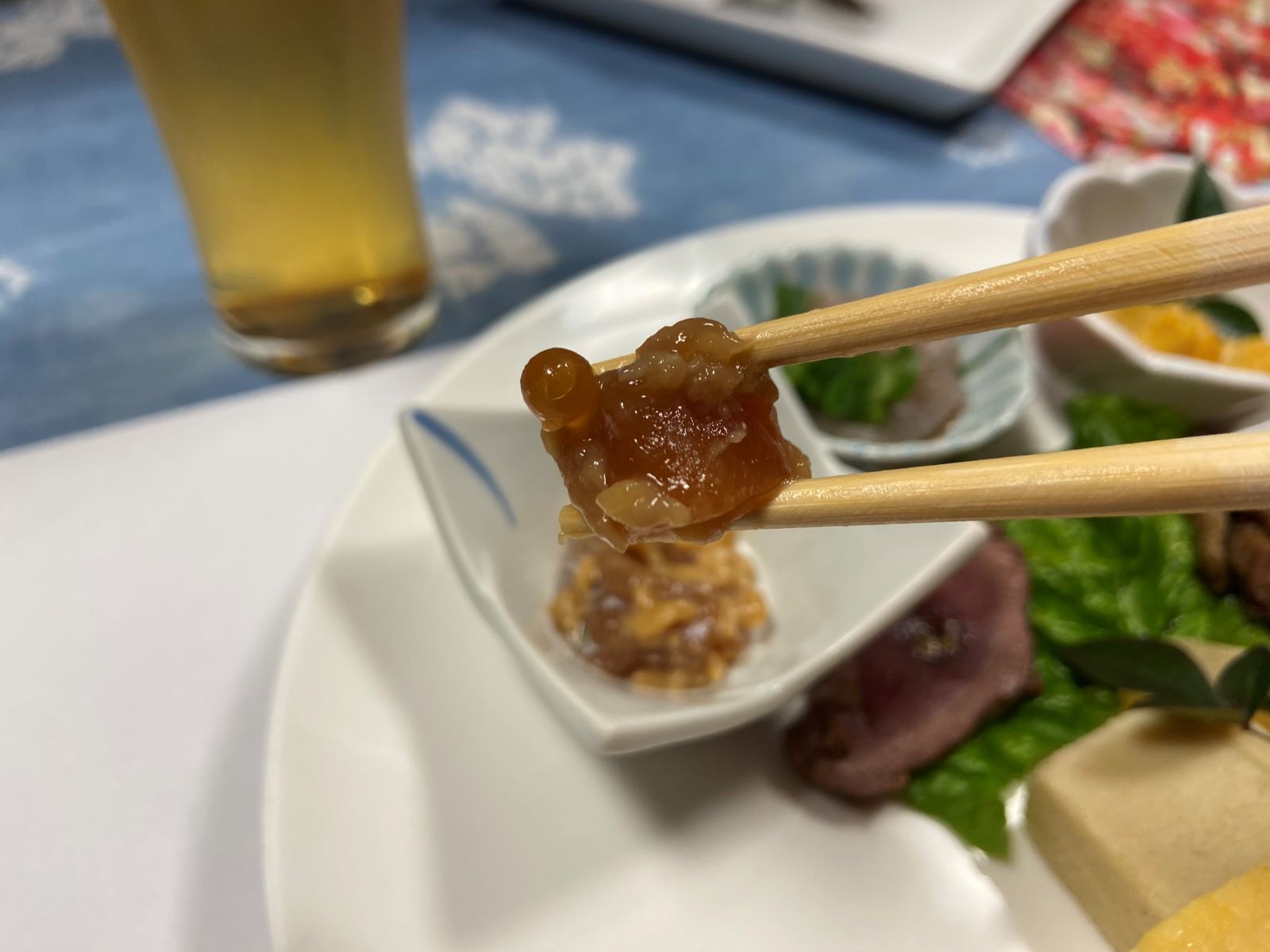 和楽　前菜盛り合わせ　神鍋サーモンの麹漬け