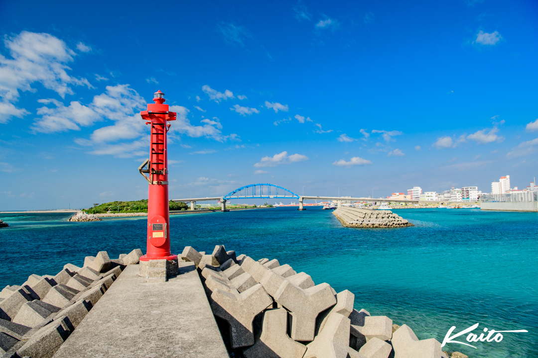 石垣島　漁港からの風景